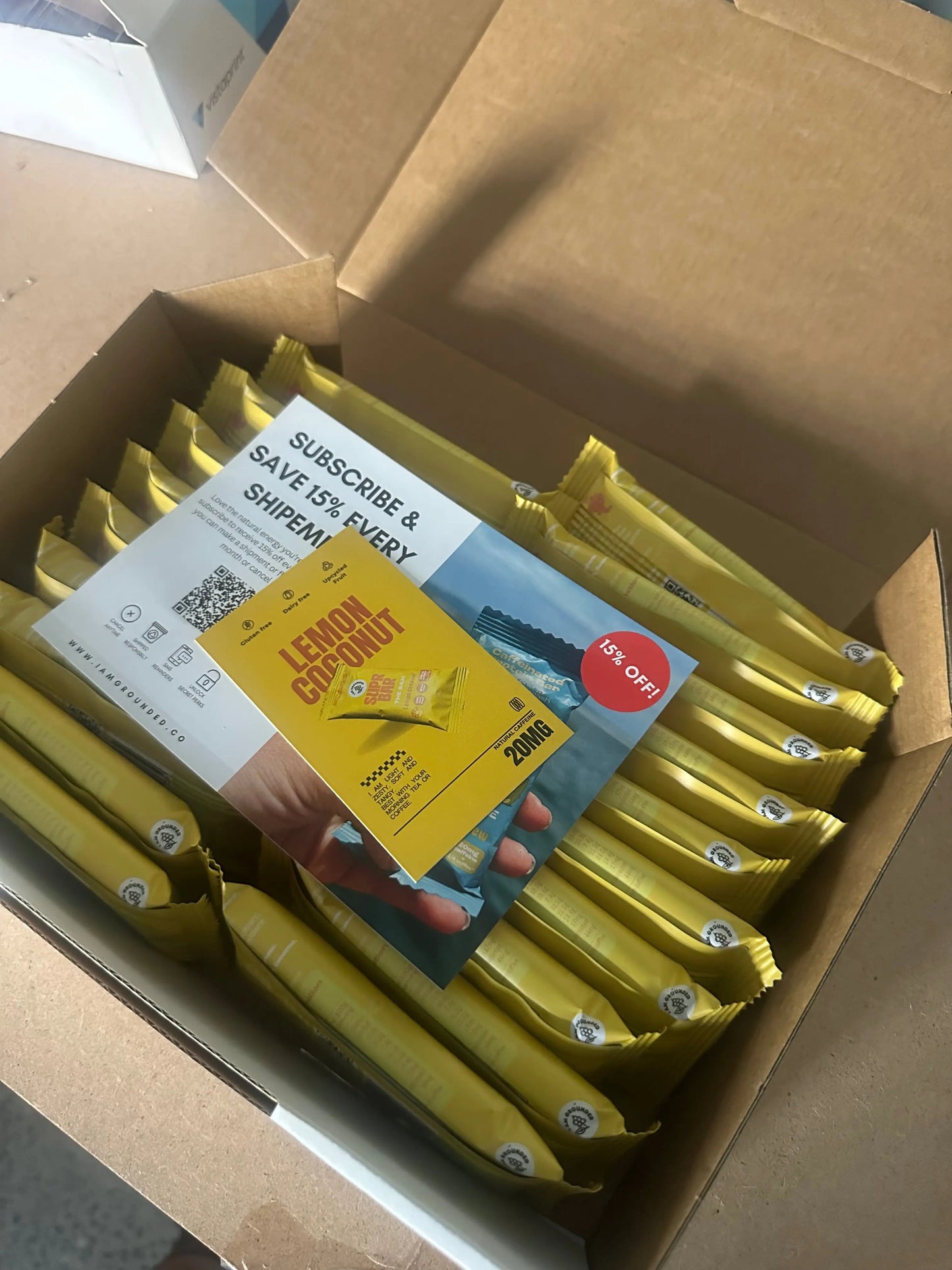 The 9am Lemon & Coconut, Caffeinated Protein Bar Iamgrounded