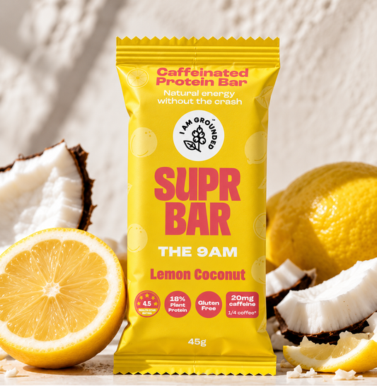 The 9am Lemon & Coconut, Caffeinated Protein Bar