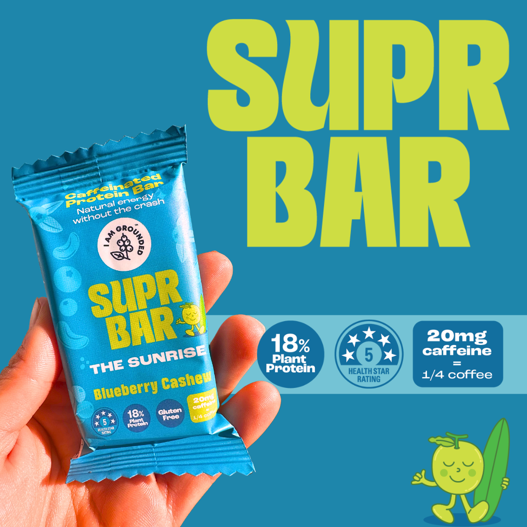 SUPR Bar-Blueberry, Cashew Caffeinated Protein Bar